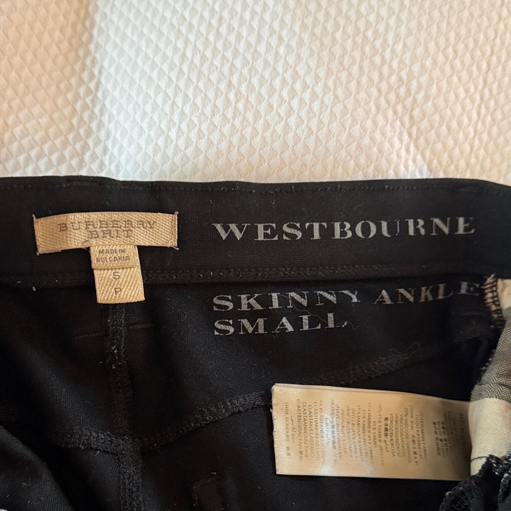 Burberry Black Westbourne Skinny Ankle Pants
